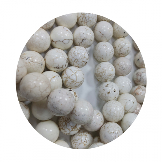 ST7020- 1 Strang weiß cremesch Howlith Natur 20 mm AAA