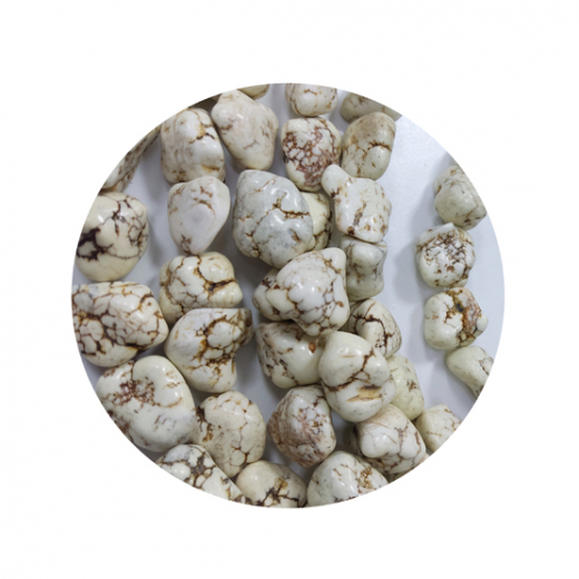 ST7125- 1 Strang weiß cremisch Howlith Natur klumpen Form 15-25 mm AAA