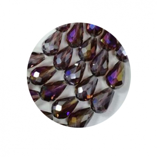 STR9730-30 Kristallperlen Tropfen Form facceiert 10x16 Bordo