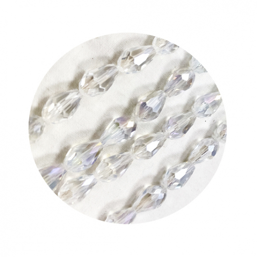 STR9002-30 Kristallperlen Tropfen Form facceiert 10x16 kristallAB