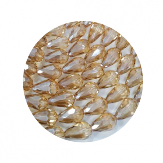 STR9005-30 Kristallperlen Tropfen Form facceiert 10x16 gold shadow