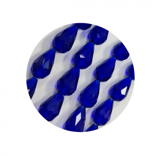 STR9271-30 Kristallperlen Tropfen Form facceiert 10x16 Royalblau