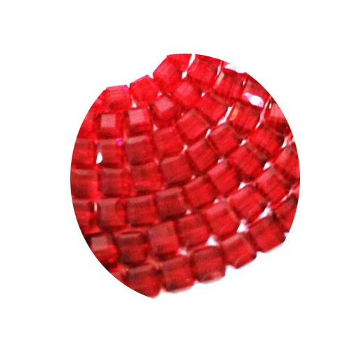 STW6227-100 Stk in Strang Kristallstrass Würfel 6x6 lt. Siam