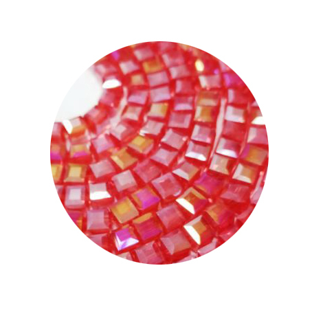 STW6227A-100 Stk in Strang Kristallstrass Würfel 6x6 lt. Siam changiert