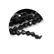 STB4280K- 10 oder 15 Stränge Kristallstrass dop. Kegel 4mm Jet ca 1200p