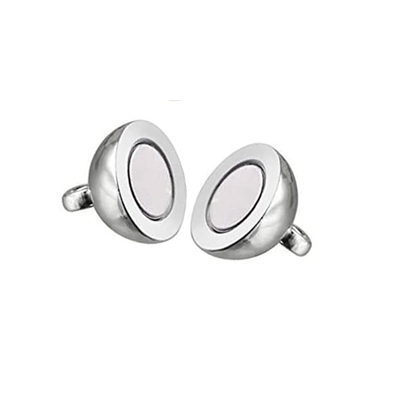 VS306- 10 starke Magnetverschlüsse 6mm Messing versilbert