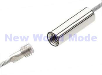 HR1252- 10 Edelstahl Halsreifen 52 cm Braun, halbfertig