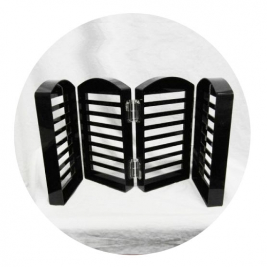ZB202- 1 klappbar Ständer für Ohrschmuck aus Acryl  schwarz