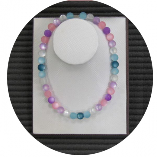 HZK1208- wunderschöner Blickfang Rosablau pastel 12#