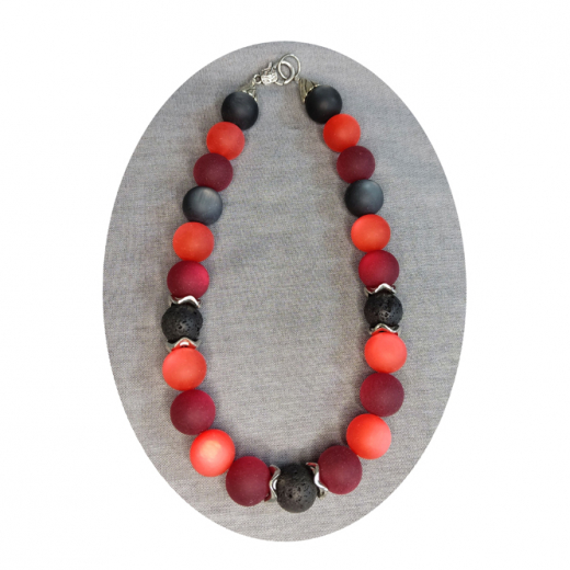 HZK2016- wunderschöner Blickfang Rot Orange mit Lave 20#