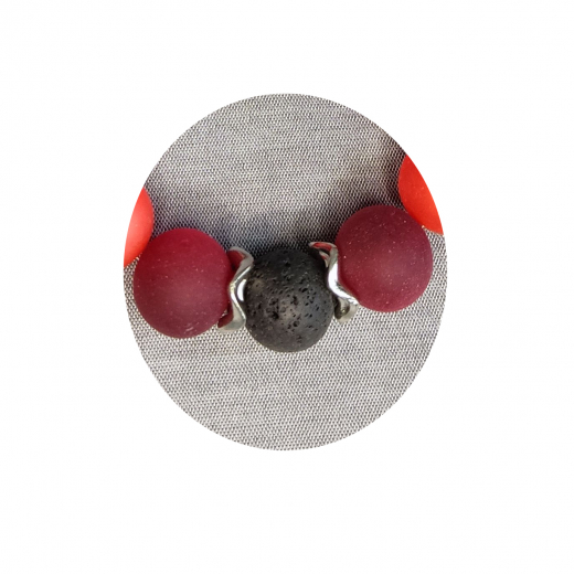 HZK2016- wunderschöner Blickfang Rot Orange mit Lave 20#