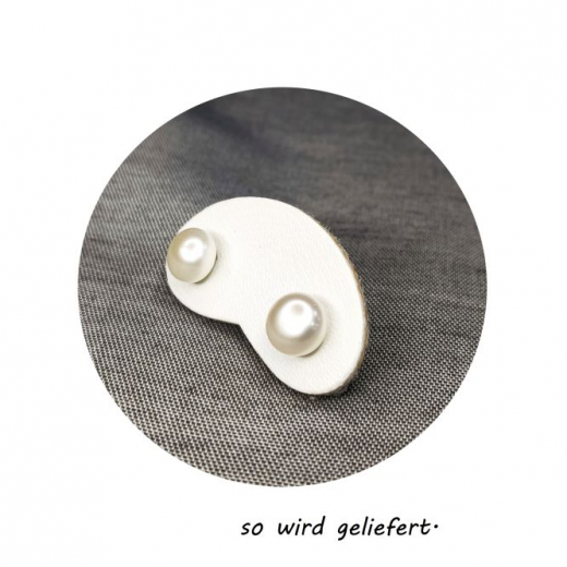 NQ9101- 1 paar Ohrstecker SW Perlen rund 10# AA 925 Silber