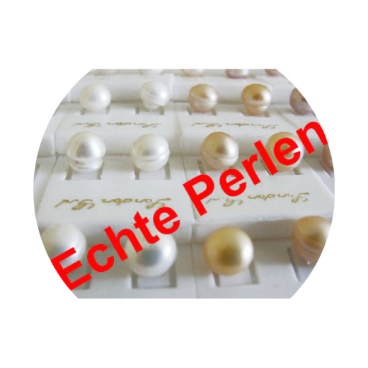 NQ9999- 100 paar Ohrstecker Süßwasserperlen, versilbert.