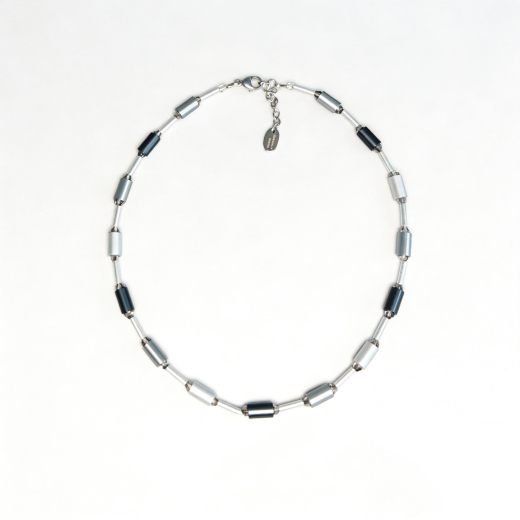 KEA6RC02- Blickfang silber grau und d. grau aus alu. Alum. Walzen 6x10#