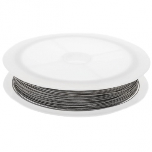 D838 - 1 Rolle silber Stahldraht beschichtet D=0,38