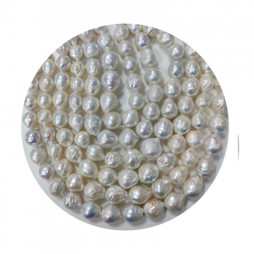 SWP1102- 1 Strang Große Perlen Semi Barock Durchmesser 12-14 mm