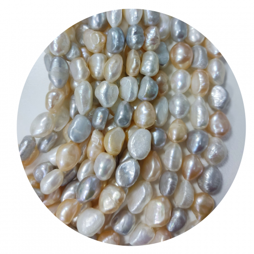SWP1105- 1 Strang Große Perlen Nuggets Barock gemischt D ca9-16 mm