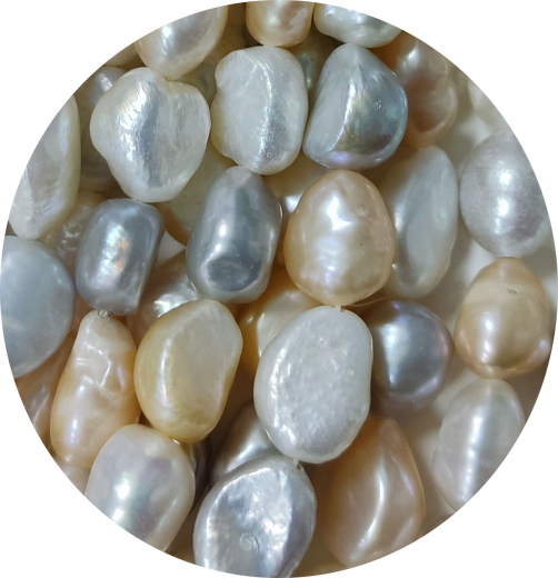 SWP1105- 1 Strang Große Perlen Nuggets Barock gemischt D ca9-16 mm