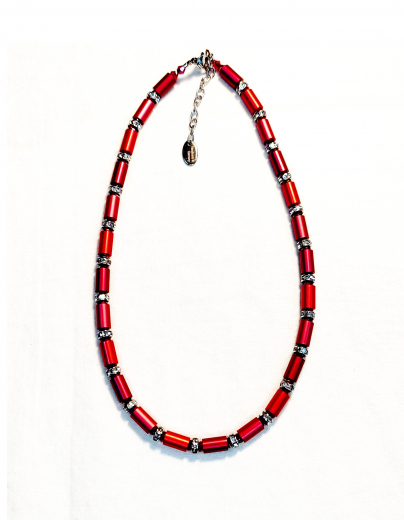 KEA6RE07- Blickfang rot,rot,rot aus elox. Alum. Walzen 6x10#