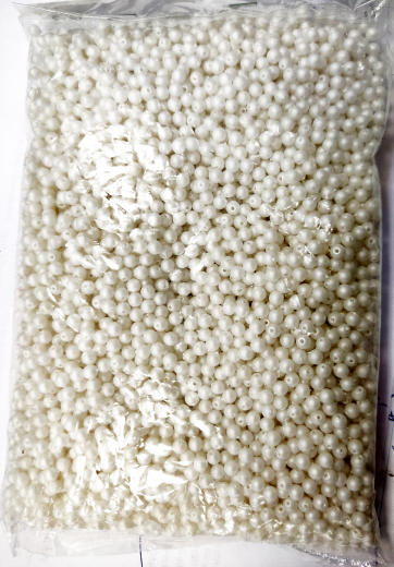 AG003- 25000 weisse Perlen Kunststoff ca 4mm