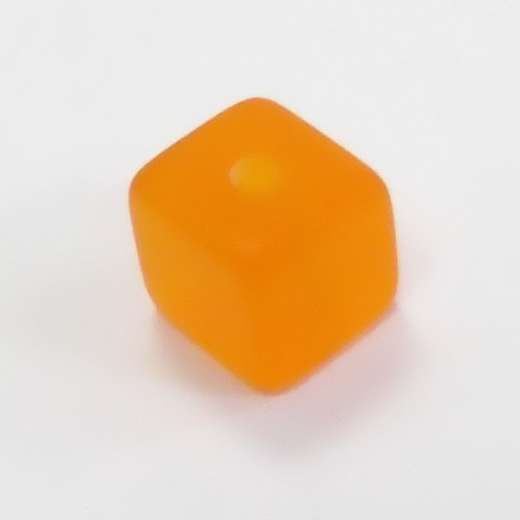 HZ8F12- 100 orange matt Harzperlen Würfel 8x8x8
