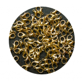 VKG2903- ca 300 Stk Verschlüsse Karabiner 11x15 mm, vergoldet AAA