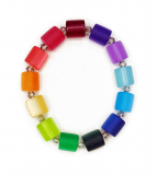 AHW1001- 1 Armband wunderschöner Blickfang Regenbogenverlauf Walzen10x10