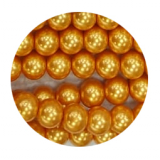 STGC0714-  1 Strang doppelt lang Glaswachsperlen Kugel 12mm Orange