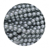 STGC7541-  1 Strang doppelt lang Glaswachsperlen Kugel 12 grau