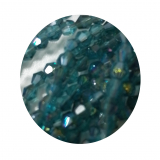 STB4217- 1 Strang Strass dop. Kegel 4# grün blau ca 120p