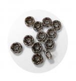 R708FFA- 100 Rondelle kristall Antrazit flach ca 8mm