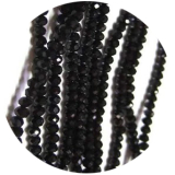 STR4280-1 Strang Kristallstrass Rondelle 4x6 jet ca 98 Perlen