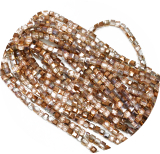 STW6264-100 Stk in Strang Kristallstrass Würfel 6x6 Rose + Kupfer