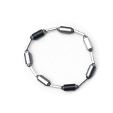 EAB6RC02- Armband Blickfang Silber grau verlaufen aus alu. Alum. Walzen 6x10#