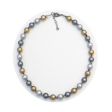 KEK1003- Blickfang braun grau Verlauf aus elox. Alum. Kugel 10#