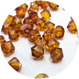 PKBC404- 10 oder 15 Stränge 4mm ca 1200 Perlen Bicone Kupfer