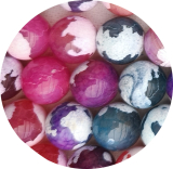 AHA1612- 1 Strang geätzt, pink,rosa,blau.grün gemischt 16mm Länge ca 38cm (copy)