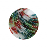STR7901-1 Strg Kristallstrass Rondelle 3x4 bunt 100 Perlen
