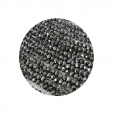 STR3025-1 Strang Kristallstrass Rondelle 3x4 silbermeta 155 Perlen