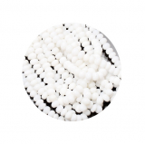 STR4234-1 Strang Kristallstrass Rondelle 4x6 white opal ca 98 Perlen