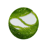 STR4214-1 Strang Kristallstrass Rondelle Peridot ca 98 Perlen