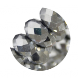 STR8000-1 Strang Kristallstrass Rondelle 6x8 silberglanz ca 72 Perlen
