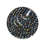 STR8008-1 Strang Kristallstrass Rundelle 6x8 d blau rost ca 72 Perlen