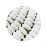 ST24U025- 1 Strang Korallen Weiß Scheiben 25# 40cm