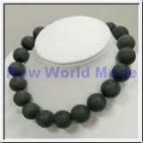 ST106D16- 1 Strang Lava Natur Grau fein Matt Perlen 16mm