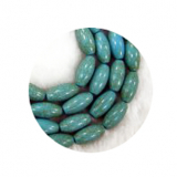 STHM618 - 10 Stk Howlith Oliveform in Türkis Farbe 25x40