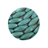 STHM613 - 11 Stück Howlith Olive facetiert in Türkis Farbe 14x36