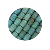 STHM623- 20 Stück in Strang Howlith Zylinder in Türkis Farbe ca 15x20