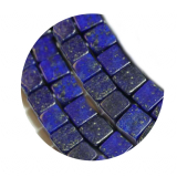 LPK2008- 1 Strang Lapislazuli Würfel 8x8mm 47 Perlen