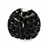 STW6280-100 Stk in Strang Kristallstrass Würfel 6x6 jet, schwarz